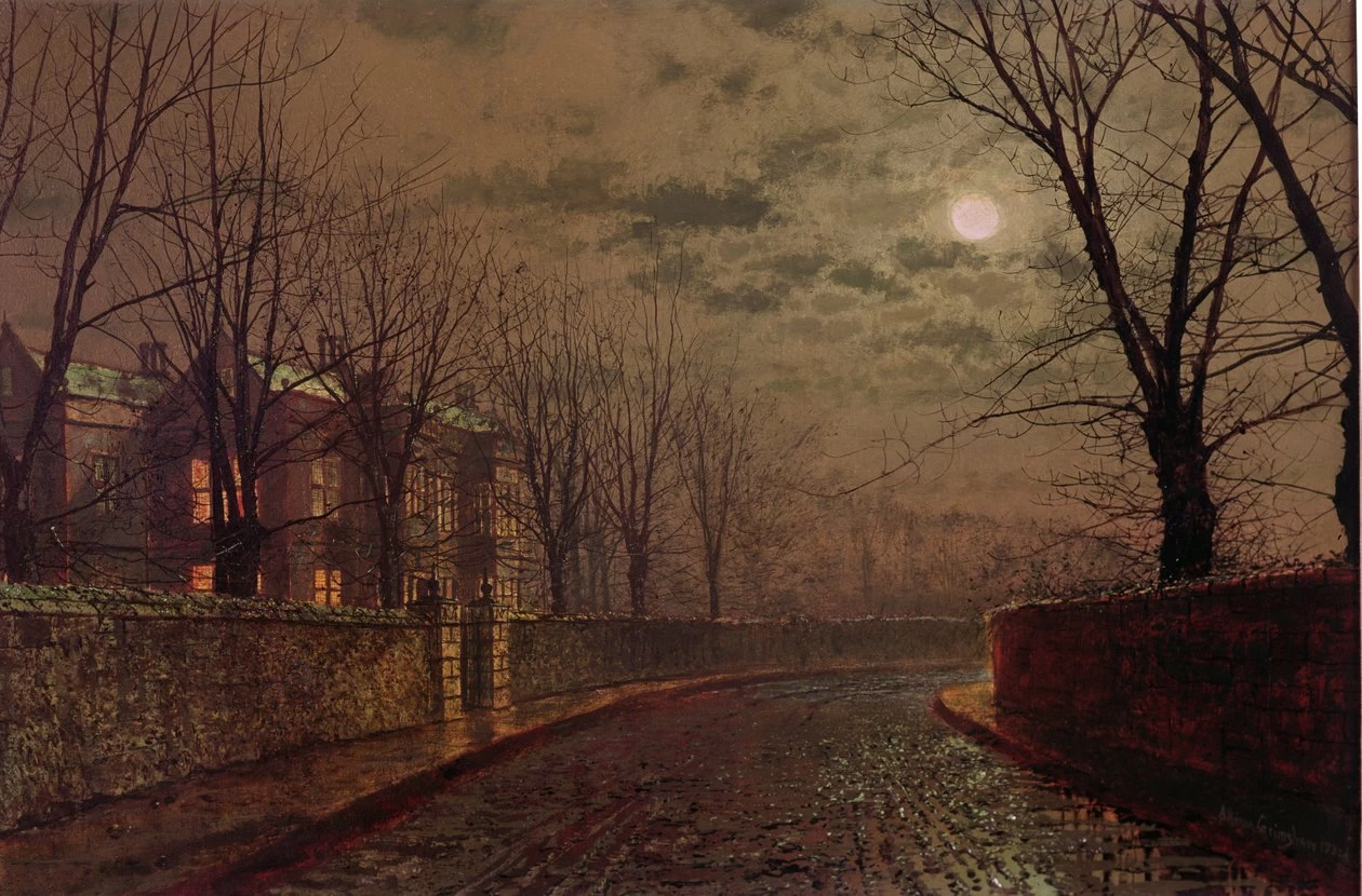 Scena di strada al chiaro di luna, 1882